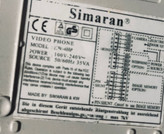آیفون تصویری simaran رنگی مدل 4HP - پنل دربازکن تصویری سیماران طوسی (استوک)آیفون تصویری طوسی