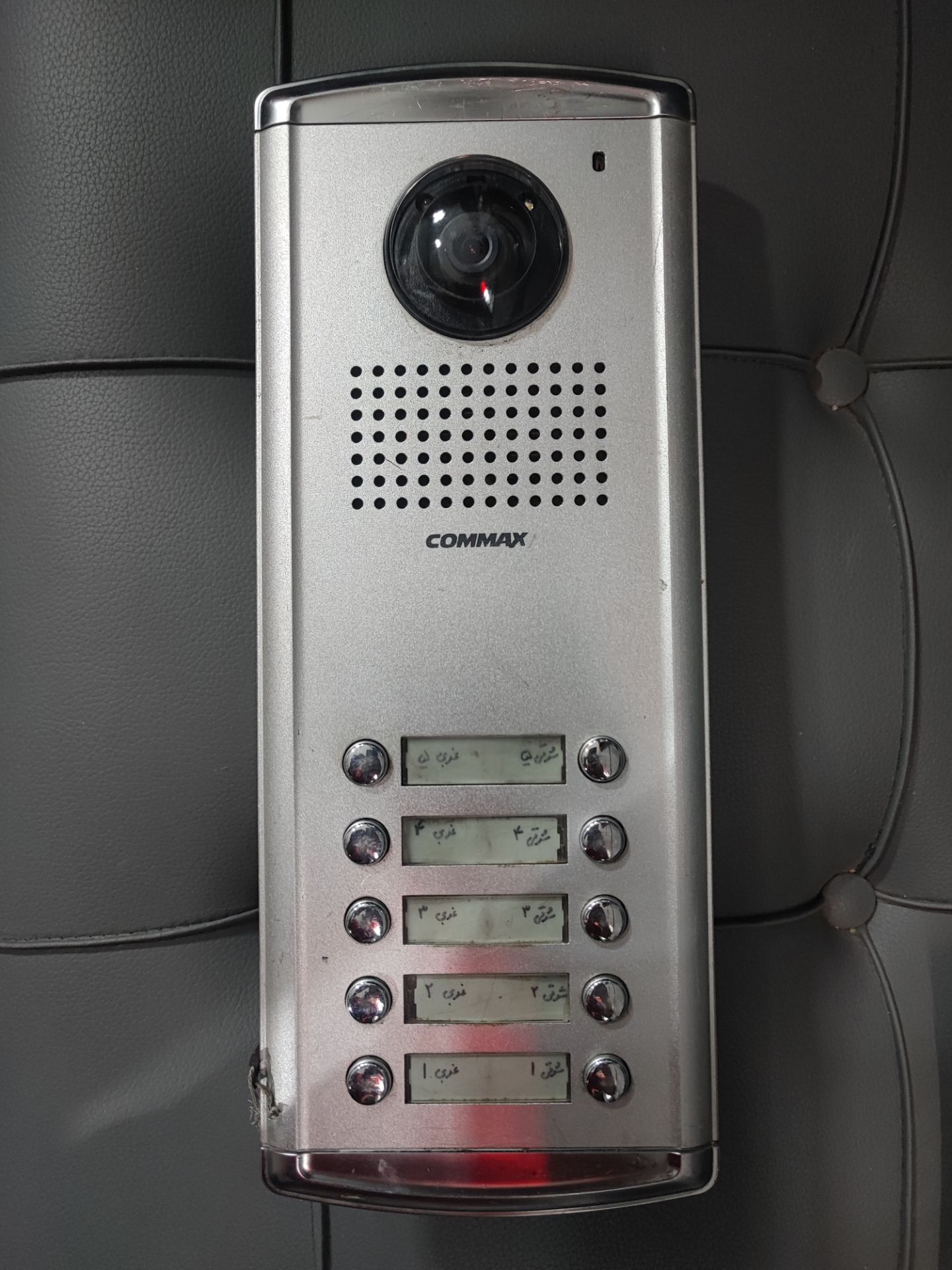 آیفون تصویری پنل بیرونی ۱۰ واحدی کماکس دوربین رنگی  پنل جلودری |(استوک)commax پنل دربازکن تصویری کوماکس کره ای با سوییچر