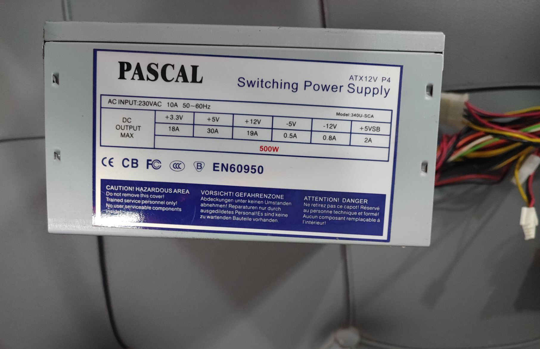 پاور PASCAL 500w    استوک سالم - با گارانتی یک ماهه